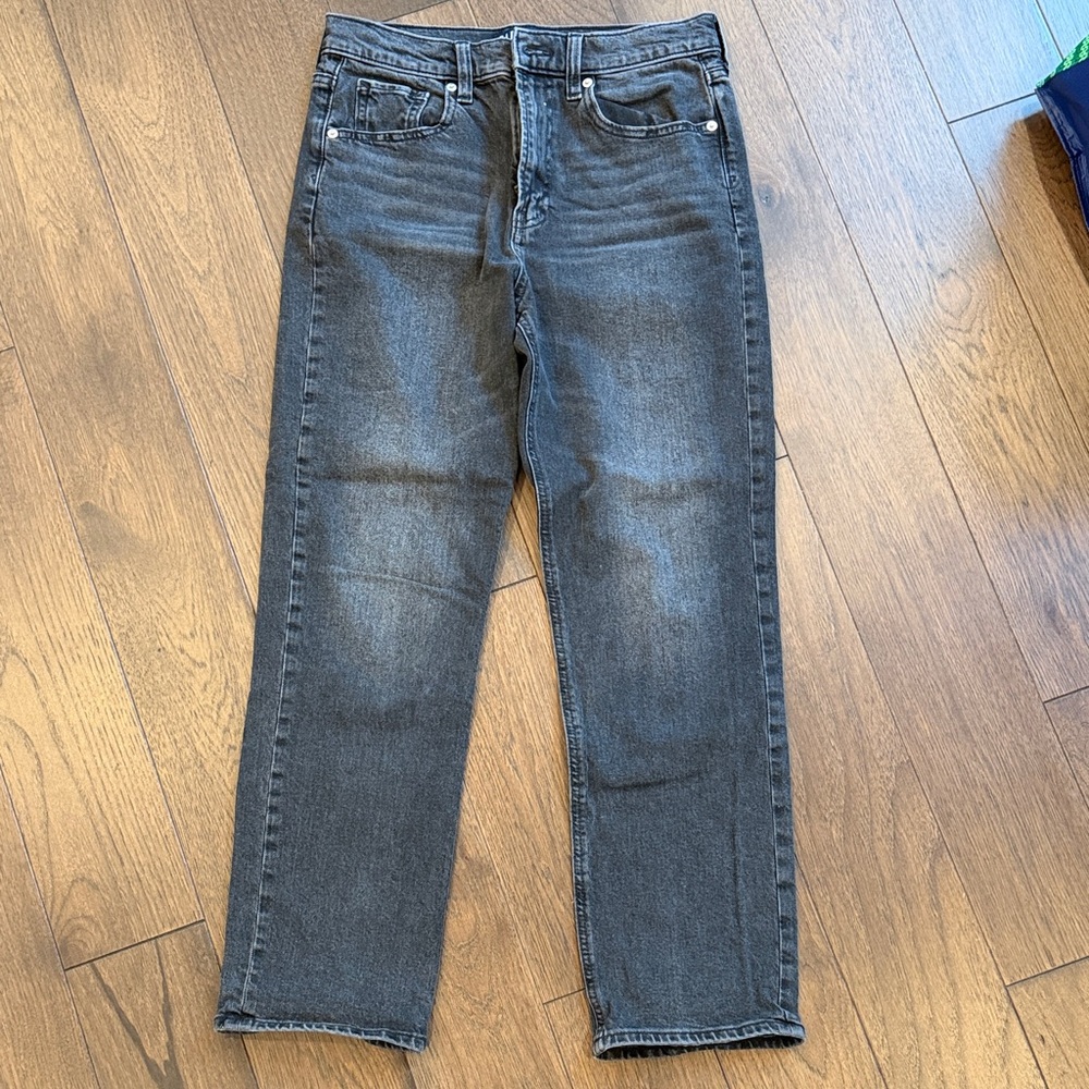 Gap Denim High Rise Straight Classic Black Denim Jeans Size 4/27 C12-015